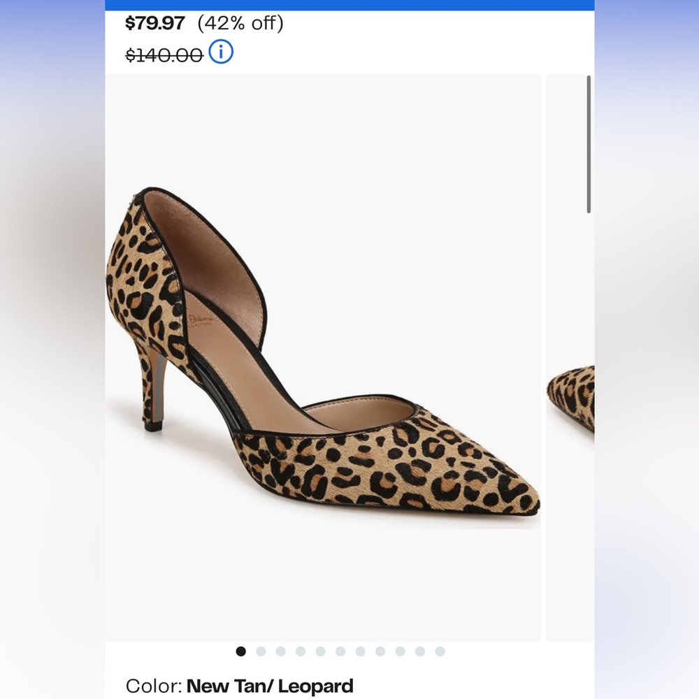 Sam Edelman Tan and Brown Heels with Leopard Print